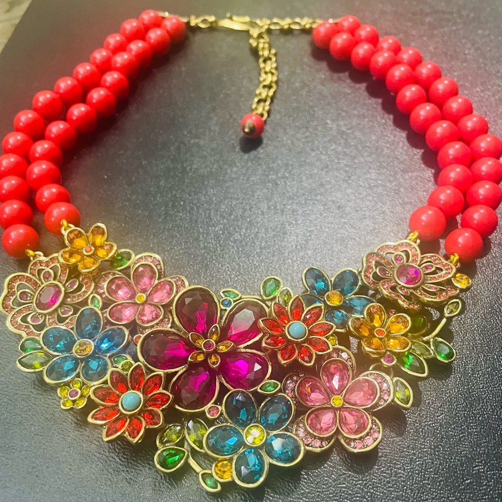 Heidi Daus Statement Flower choker Necklace